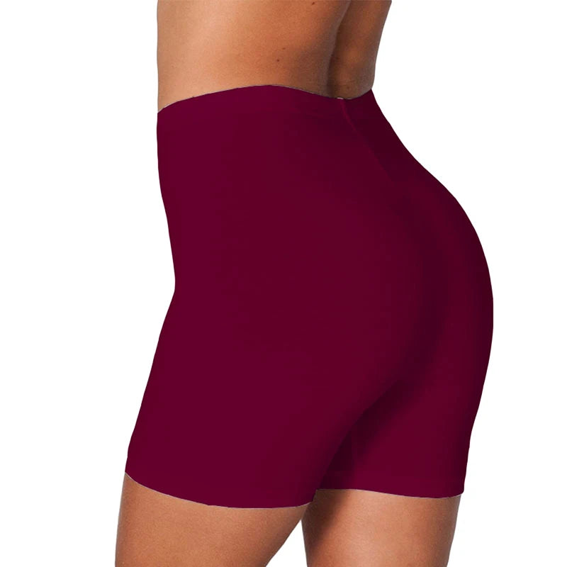 Saint Laruso Women Elastic Shorts Casual High Waist Tight Fitness Slim Skinny Bottoms Summer Solid Sexy White Black Cycling Shorts Sweatpants
