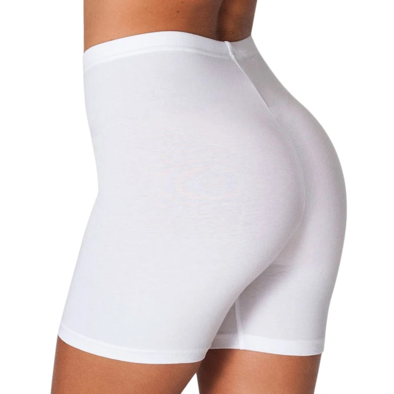 Saint Laruso Women Elastic Shorts Casual High Waist Tight Fitness Slim Skinny Bottoms Summer Solid Sexy White Black Cycling Shorts Sweatpants
